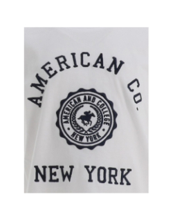 T-shirt logo brodé blanc garçon - American College