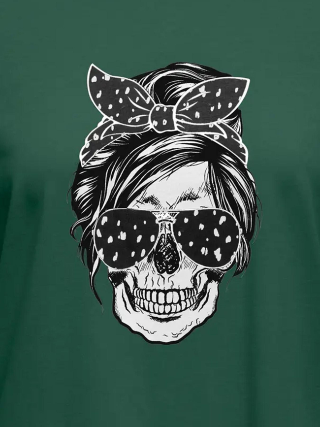 T-shirt stella life skull vert femme - Only