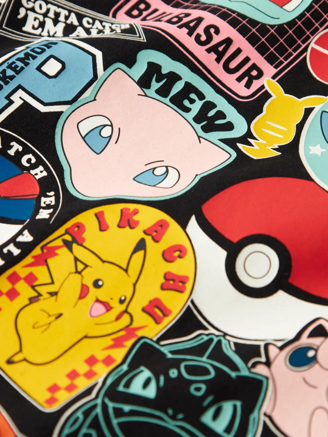 T-shirt à manches courtes nkmjeno pokemon noir enfant - Name It