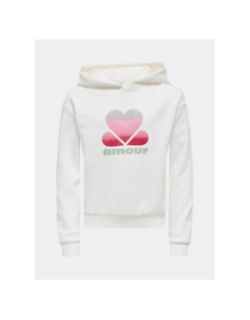 Sweat à capuche mena pailleté blanc fille - Only