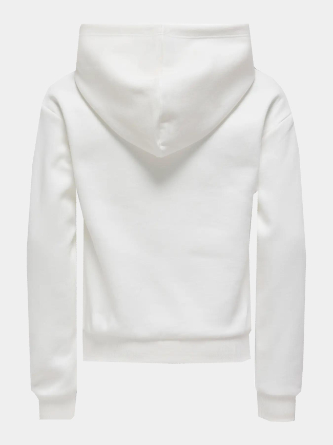 Sweat à capuche mena pailleté blanc fille - Only