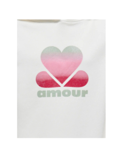 Sweat à capuche mena pailleté blanc fille - Only