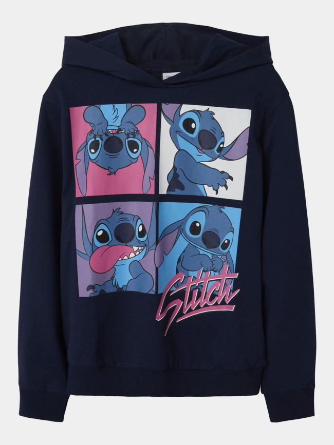 Sweat à capuche nkfinga stitch bleu marine fille - Name It