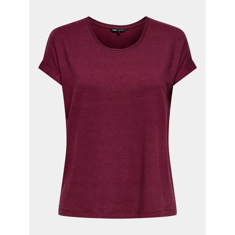 T-shirt ample moster bordeaux femme - Only