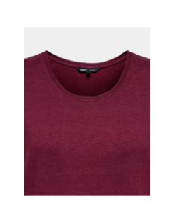 T-shirt ample moster bordeaux femme - Only