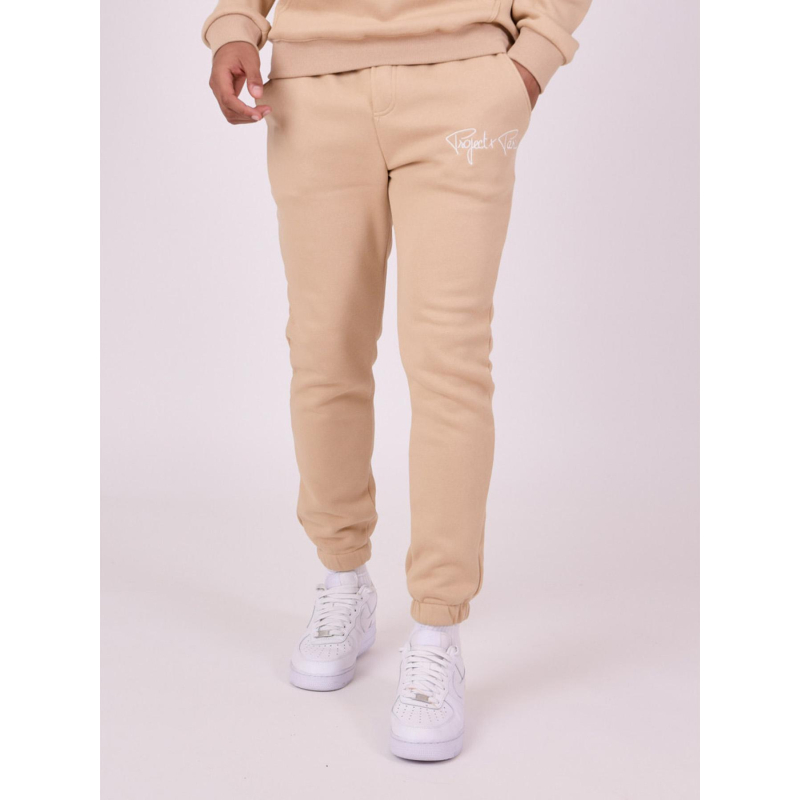 Pantalon jogging logo signature beige adulte - Project X Paris