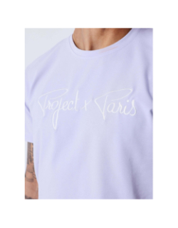 T-shirt à logo signature violet homme - Project X Paris