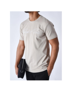 T-shirt à logo signature beige homme - Project X Paris