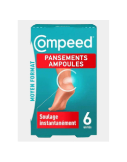 Lot de 6 pansements pour ampoules format moyen - Compeed