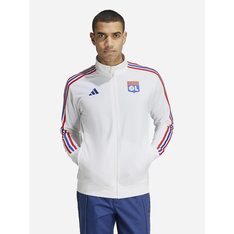 Veste entrée pelouse ol home 24/25 blanc adulte - Adidas