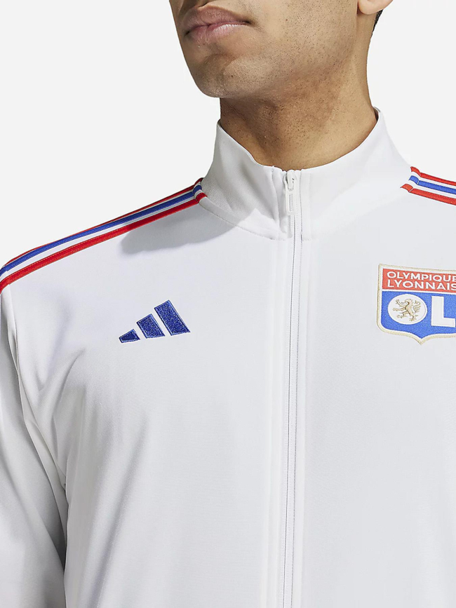 Veste entrée pelouse ol home 24/25 blanc adulte - Adidas