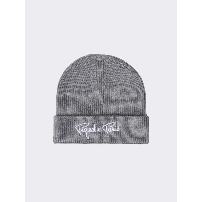 Bonnet logo signature brodé gris adulte - Project X Paris