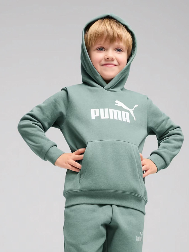 Sweat à capuche essentials no.1 logo vert enfant - Puma