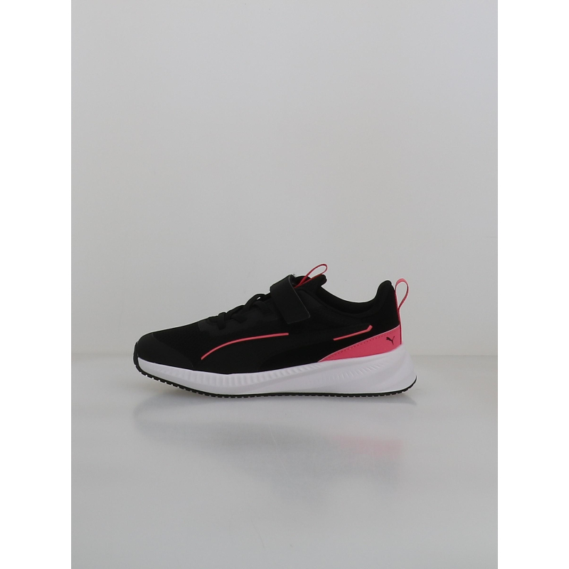 Baskets à scratch flyer lite 3 ps noir rose fille - Puma