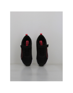 Baskets à scratch flyer lite 3 ps noir rose fille - Puma