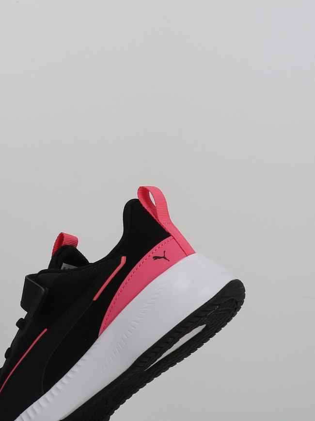 Baskets à scratch flyer lite 3 ps noir rose fille - Puma