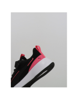 Baskets à scratch flyer lite 3 ps noir rose fille - Puma