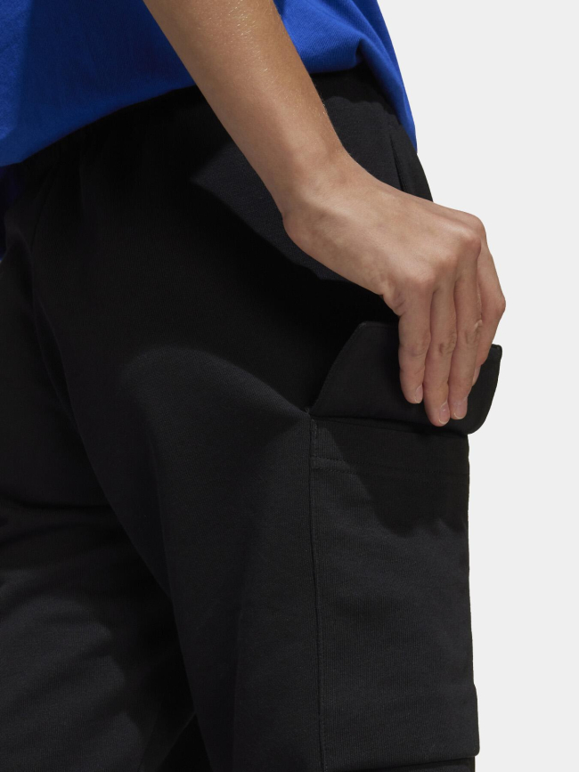 Short cargo molleton noir garçon - Adidas