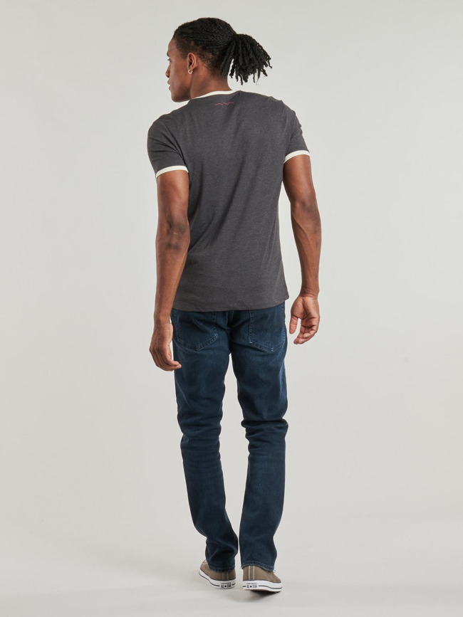 T-shirt the tee 2 chiné gris anthracite homme - Teddy Smith