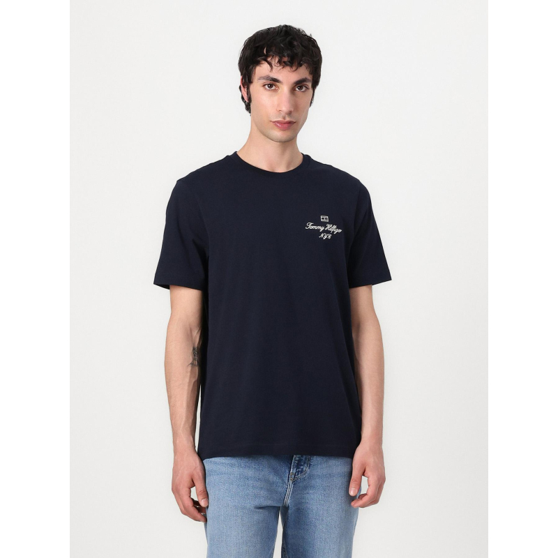T-shirt outline flag bleu marine homme - Tommy Hilfiger