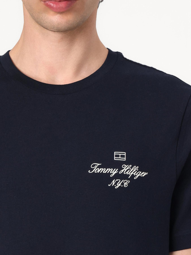 T-shirt outline flag bleu marine homme - Tommy Hilfiger