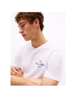 T-shirt outline flag blanc homme - Tommy Hilfiger