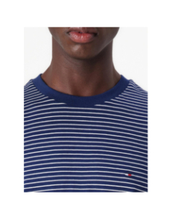 T-shirt rayé regular petit logo bleu homme - Tommy Hilfiger