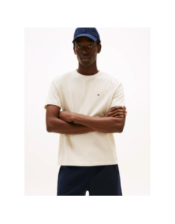 T-shirt regular petit logo beige homme - Tommy Hilfiger