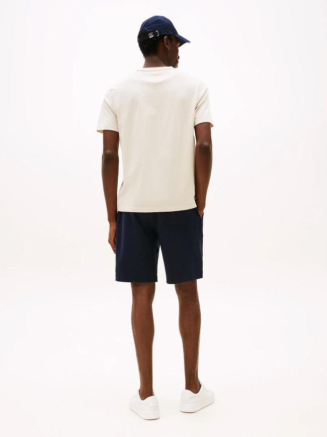 T-shirt regular petit logo beige homme - Tommy Hilfiger