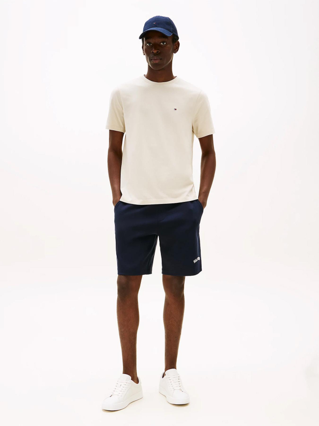 T-shirt regular petit logo beige homme - Tommy Hilfiger