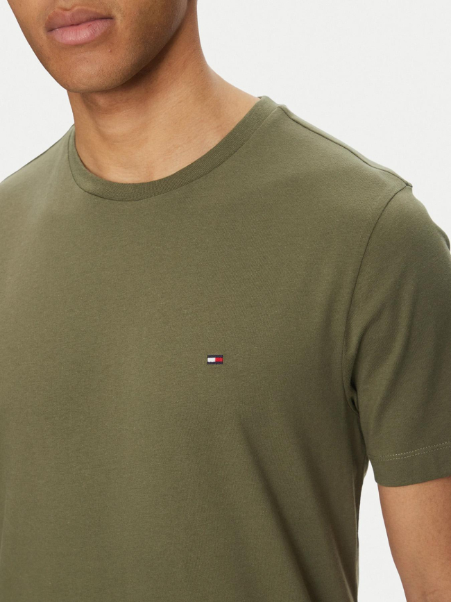 T-shirt regular petit logo kaki homme - Tommy Hilfiger