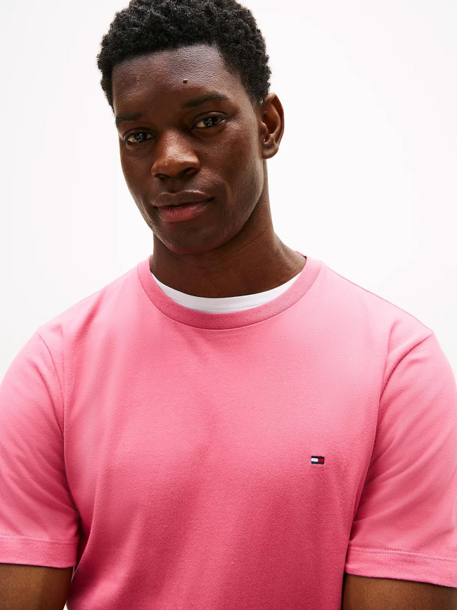 T-shirt regular petit logo vintage rose homme - Tommy Hilfiger