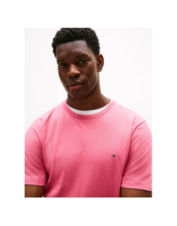 T-shirt regular petit logo vintage rose homme - Tommy Hilfiger
