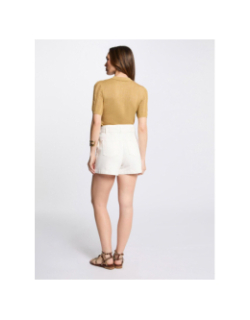 Top en maille cabi moutarde jaune femme - Morgan