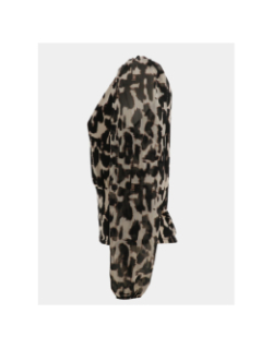 Blouse à motifs trita noir beige femme - Morgan