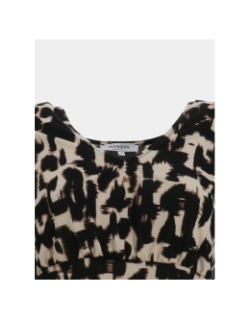 Blouse à motifs trita noir beige femme - Morgan