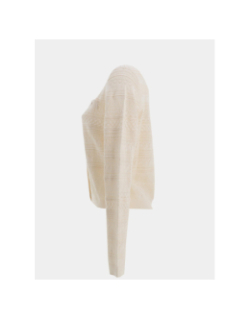 Gilet maille ajouré nahia blanc ivoire femme - Morgan