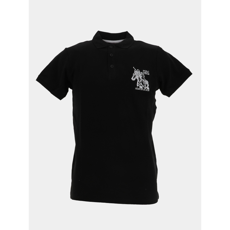 Polo à manches courtes pako noir homme - Polo Team