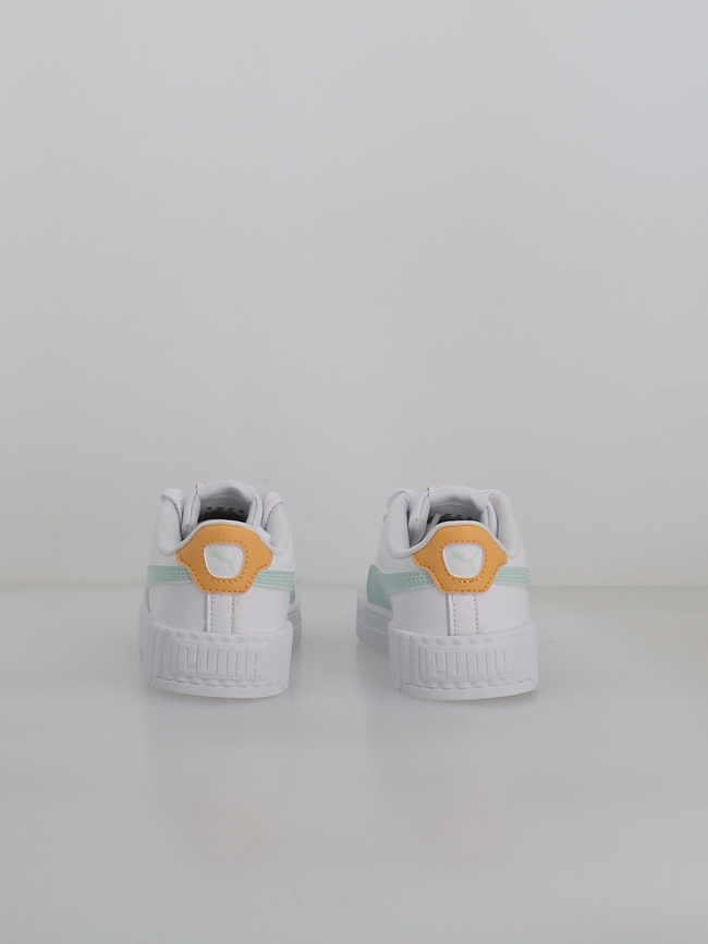 Baskets carina 3.0 ps blanc bleu jaune fille - Puma