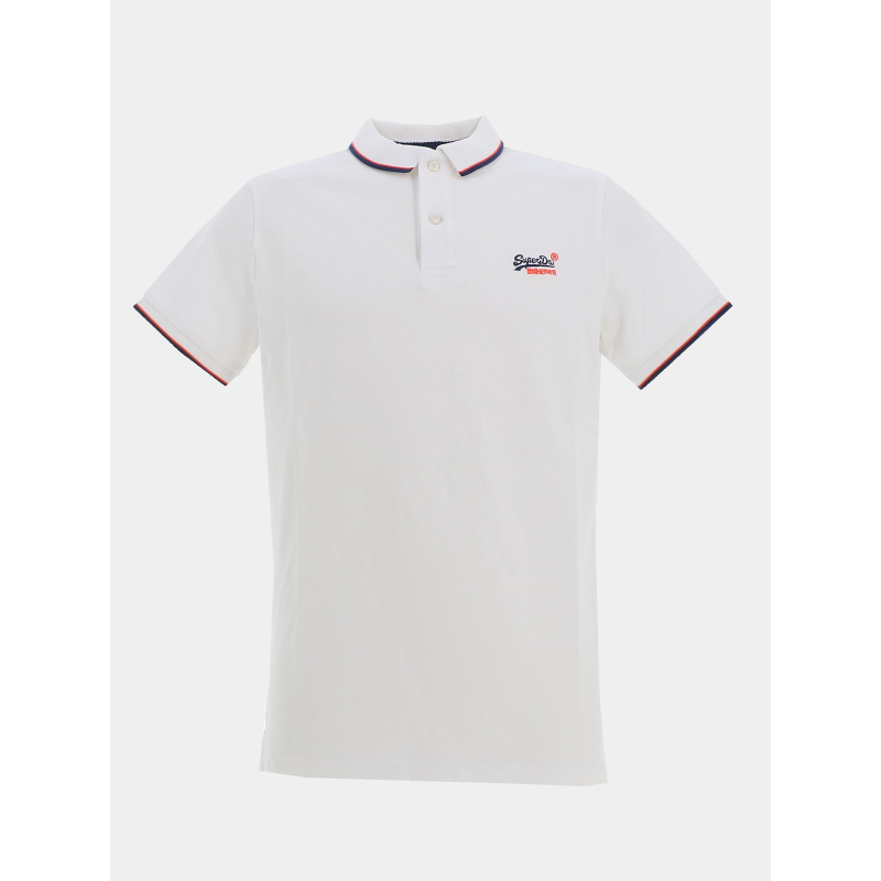 Polo à manches courtes poolside blanc homme - Superdry