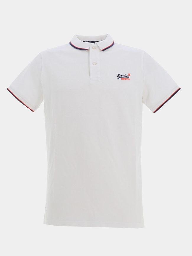 Polo à manches courtes poolside blanc homme - Superdry
