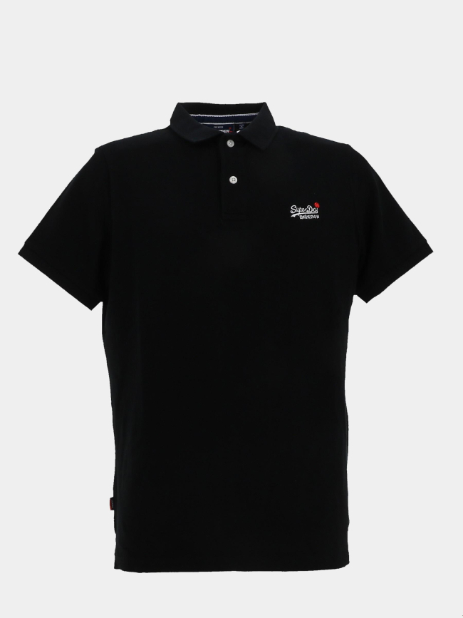 Polo à manches courtes poolside noir homme - Superdry