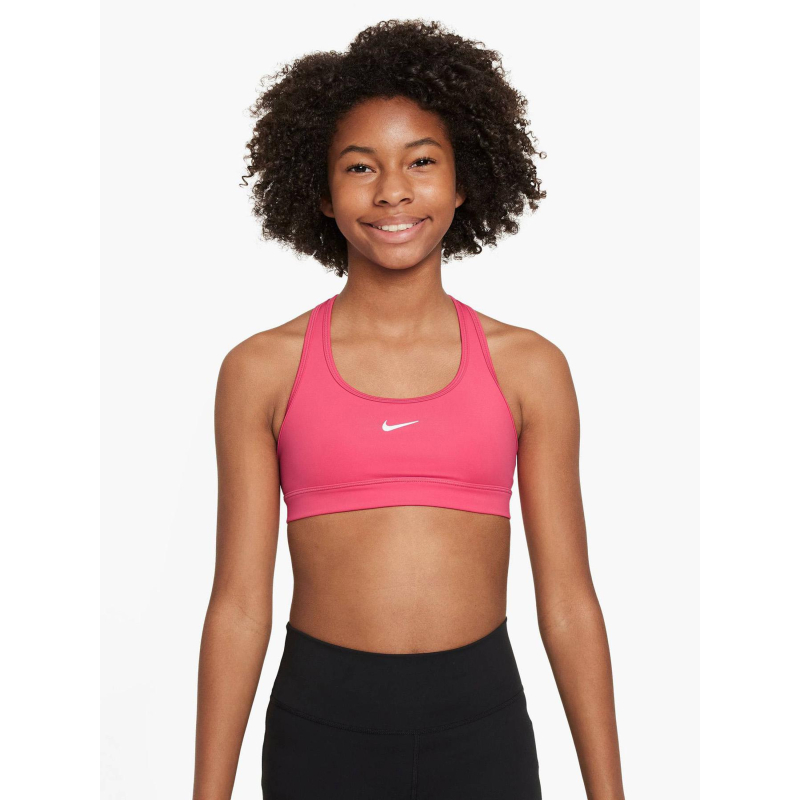 Brassière de sport dri-fit swoosh rose fille - Nike