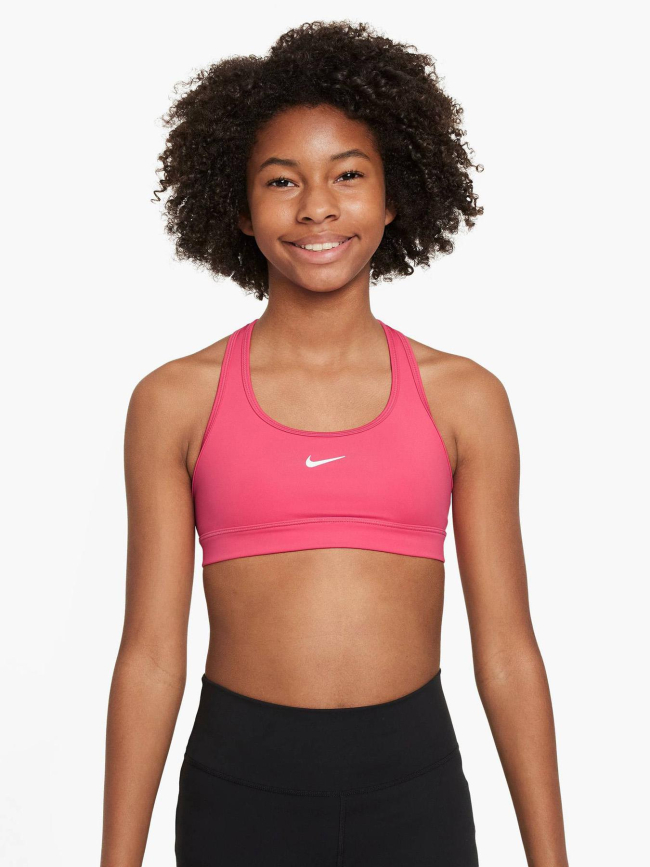 Brassière de sport dri-fit swoosh rose fille - Nike