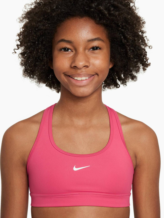 Brassière de sport dri-fit swoosh rose fille - Nike