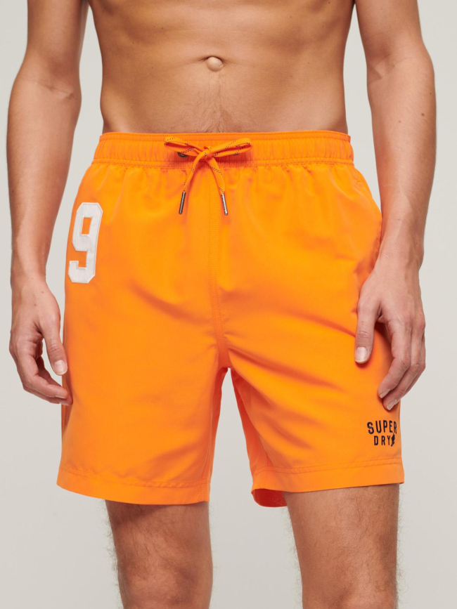 Short de bain vintage polo orange fluo homme - Superdry