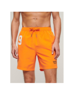 Short de bain vintage polo orange fluo homme - Superdry
