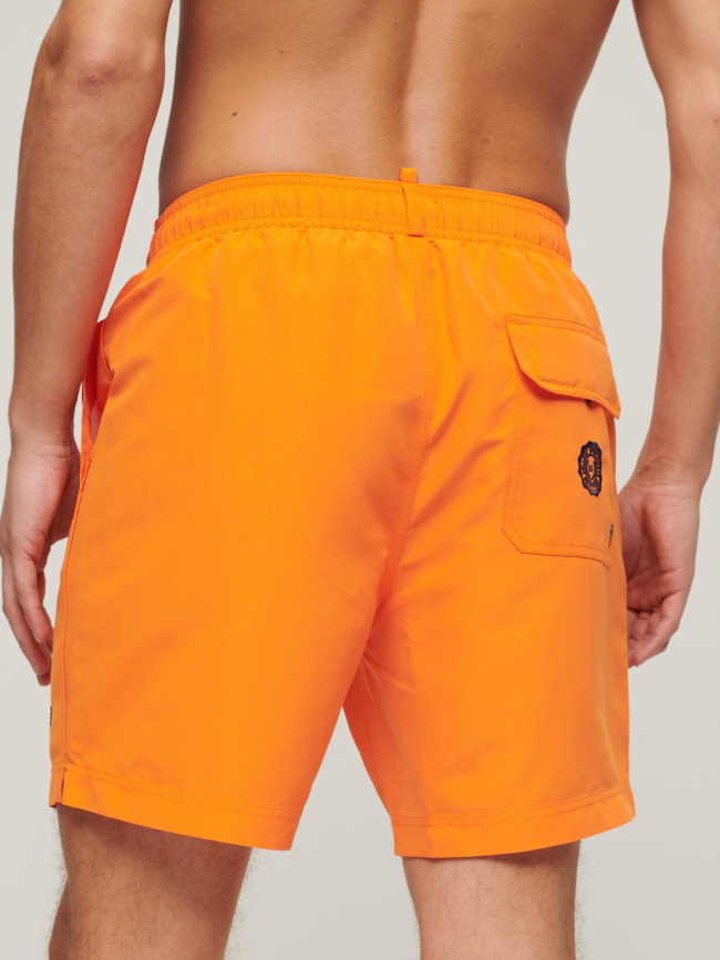 Short de bain vintage polo orange fluo homme - Superdry