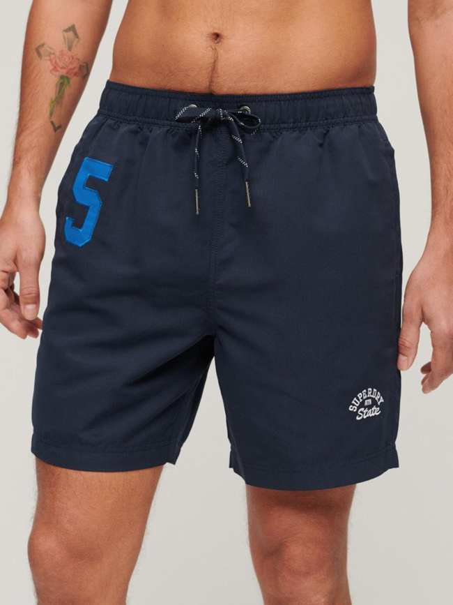 Short de bain vintage polo bleu marine homme - Superdry
