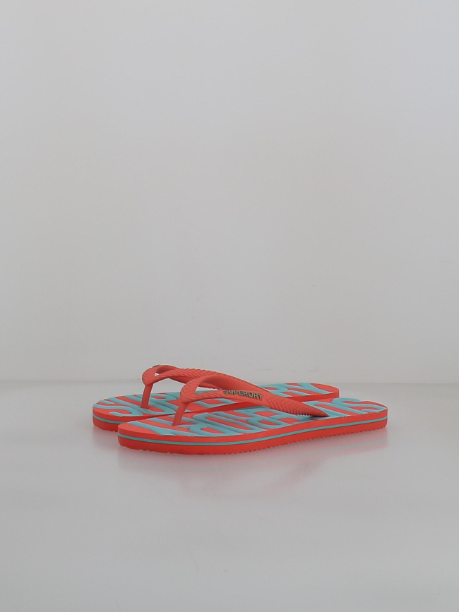 Tongs vintage rouge et gris femme - Superdry